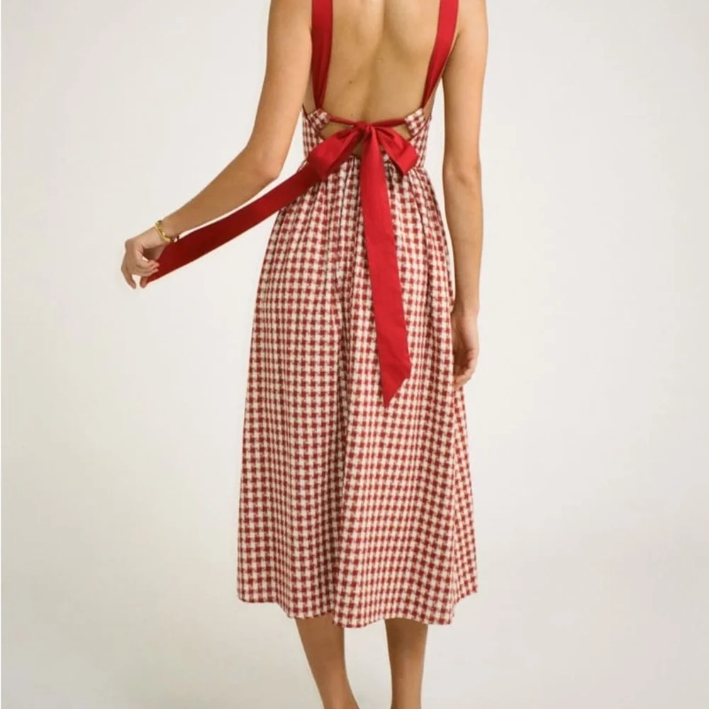 Rumored Toulouse Midi Dress Cherry Pie - Picture 1 of 5